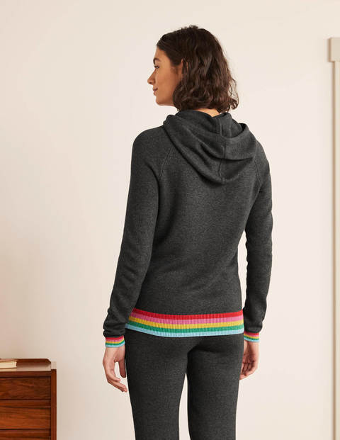 Morton Knitted Hoodie - Charcoal Melange Morton Knitted Hoodie - Charcoal Melange