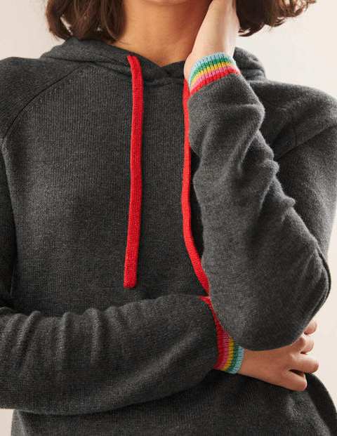 Morton Knitted Hoodie - Charcoal Melange Morton Knitted Hoodie - Charcoal Melange
