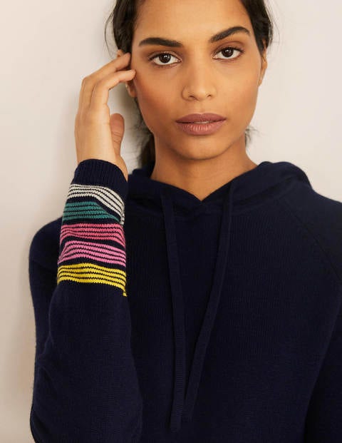 Morton Knitted Hoodie - Navy Morton Knitted Hoodie - Navy
