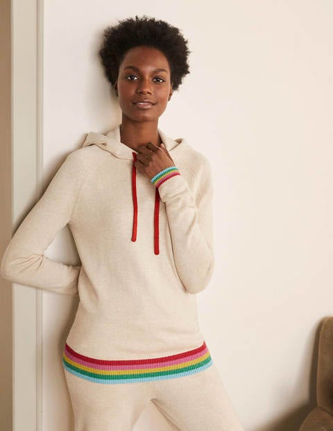 Morton Knitted Hoodie - Oatmeal Melange Morton Knitted Hoodie - Oatmeal Melange