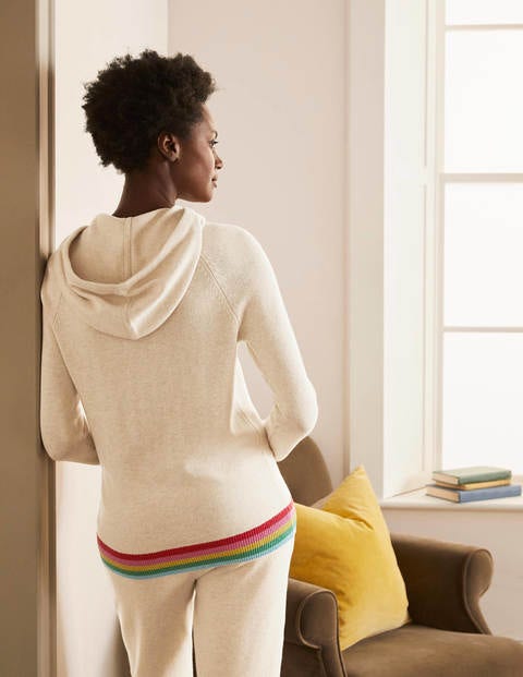 Morton Knitted Hoodie - Oatmeal Melange Morton Knitted Hoodie - Oatmeal Melange