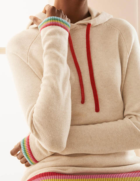 Morton Knitted Hoodie - Oatmeal Melange Morton Knitted Hoodie - Oatmeal Melange