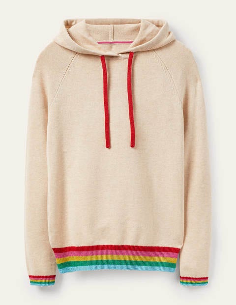 Morton Knitted Hoodie - Oatmeal Melange Morton Knitted Hoodie - Oatmeal Melange
