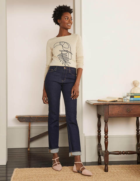 Kesteven Cashmere Sweater - Oatmeal Melange, Toucan Kesteven Cashmere Sweater - Oatmeal Melange, Toucan
