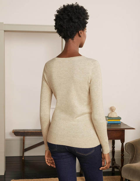 Kesteven Cashmere Sweater - Oatmeal Melange, Toucan Kesteven Cashmere Sweater - Oatmeal Melange, Toucan