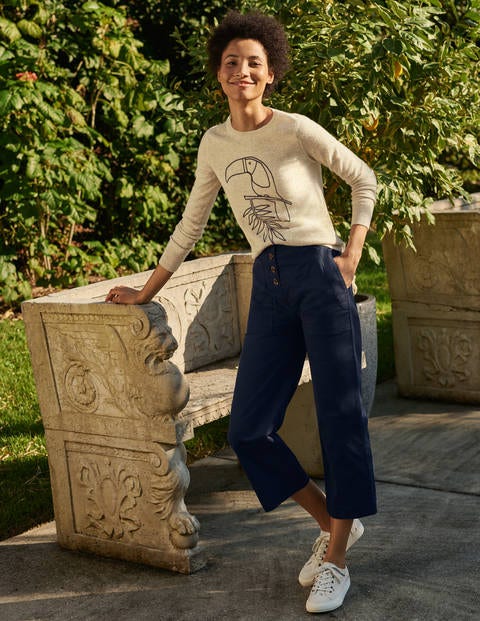 Kesteven Cashmere Sweater - Oatmeal Melange, Toucan Kesteven Cashmere Sweater - Oatmeal Melange, Toucan