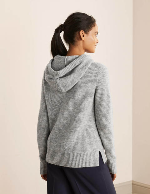 Haddington Flauschiger Kapuzenpullover - Grau Melange Haddington Flauschiger Kapuzenpullover - Grau Melange