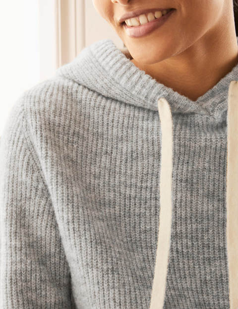 Haddington Flauschiger Kapuzenpullover - Grau Melange Haddington Flauschiger Kapuzenpullover - Grau Melange
