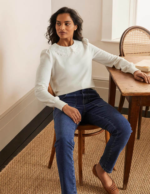 Harewood Collared Sweater - Ivory Harewood Collared Sweater - Ivory