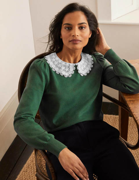 Harewood Collared Sweater - Palm Leaf Harewood Collared Sweater - Palm Leaf