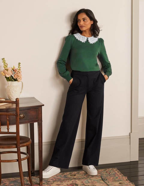 Harewood Collared Sweater - Palm Leaf Harewood Collared Sweater - Palm Leaf