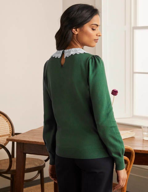 Harewood Collared Sweater - Palm Leaf Harewood Collared Sweater - Palm Leaf