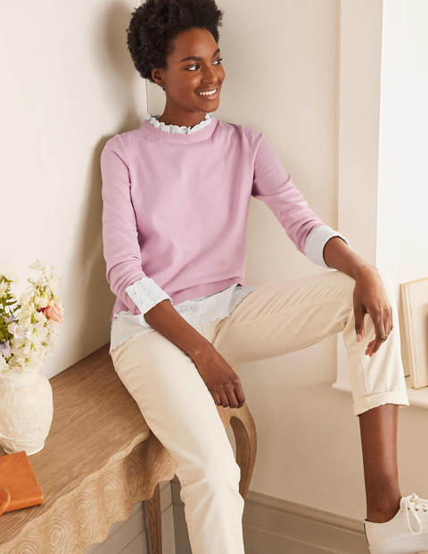 Lauderdale Frill Sweater - Soft Peony Lauderdale Frill Sweater - Soft Peony