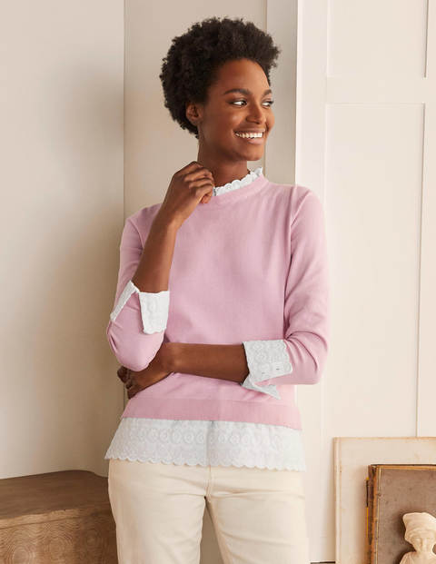 Lauderdale Frill Sweater - Soft Peony Lauderdale Frill Sweater - Soft Peony
