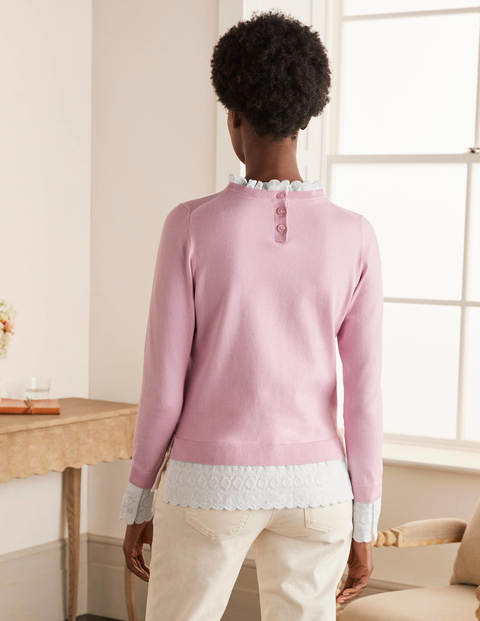 Lauderdale Frill Sweater - Soft Peony Lauderdale Frill Sweater - Soft Peony