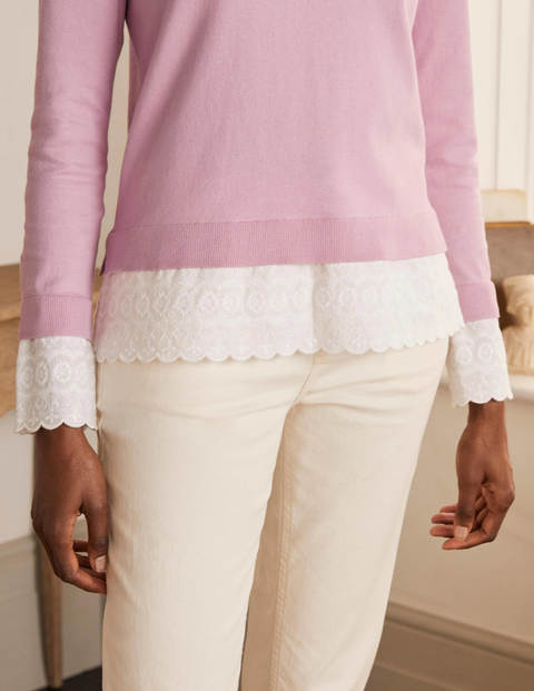 Lauderdale Frill Sweater - Soft Peony Lauderdale Frill Sweater - Soft Peony