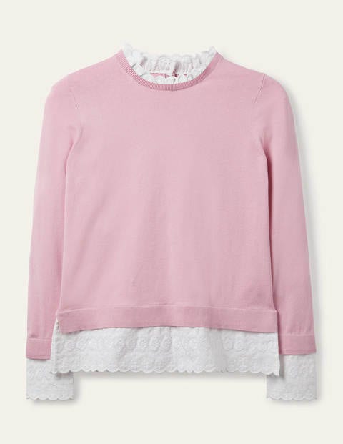 Lauderdale Frill Sweater - Soft Peony Lauderdale Frill Sweater - Soft Peony