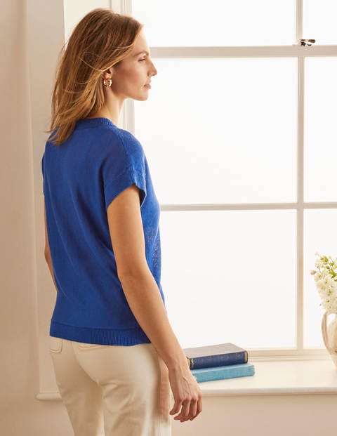 Anglesey Ribbed Linen Tee - Summit Anglesey Ribbed Linen Tee - Summit