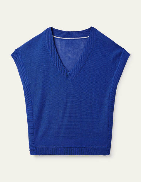 Anglesey Ribbed Linen Tee - Summit Anglesey Ribbed Linen Tee - Summit