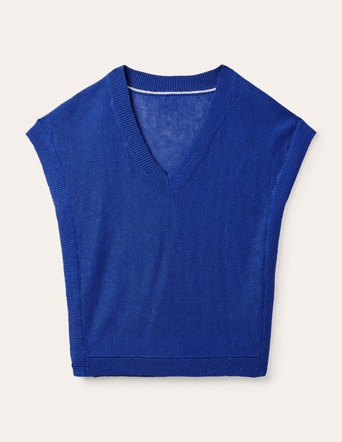 Anglesey Ribbed Linen Tee - Summit Anglesey Ribbed Linen Tee - Summit