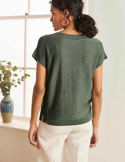Anglesey Ribbed Linen Tee - Alder Anglesey Ribbed Linen Tee - Alder