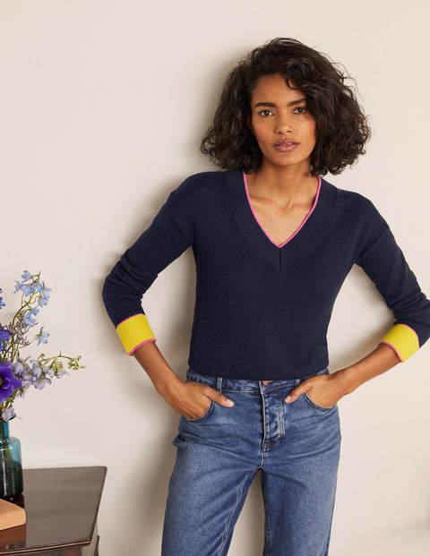 Bamburgh Relaxed Sweater - Navy Bamburgh Relaxed Sweater - Navy