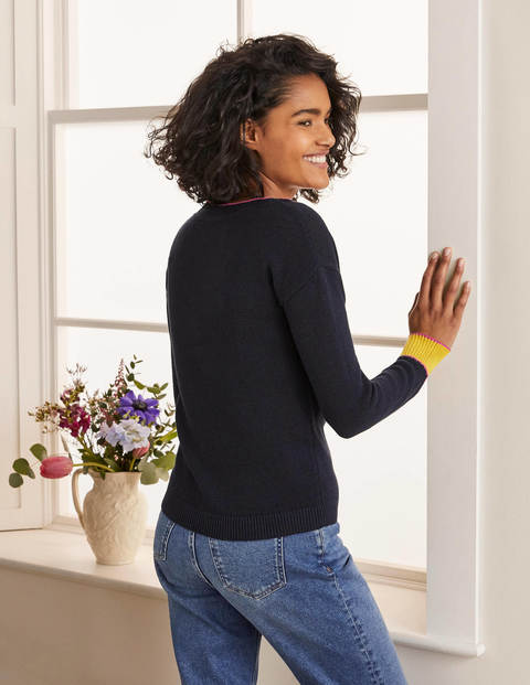 Bamburgh Relaxed Sweater - Navy Bamburgh Relaxed Sweater - Navy