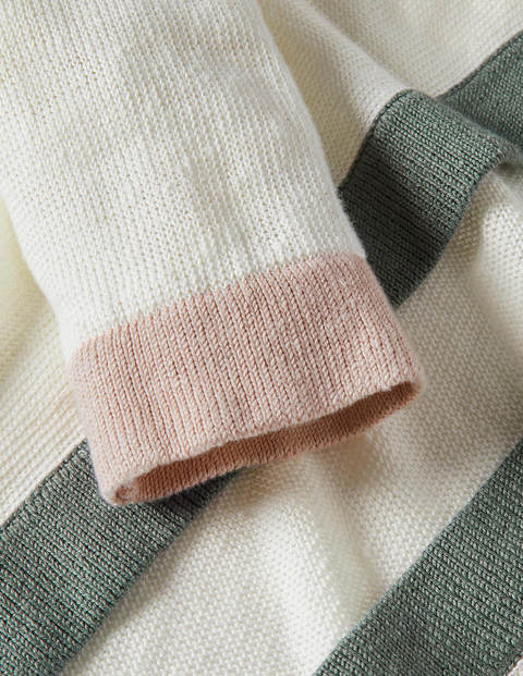 Dalton Linen Cardigan - Ivory Colourblock Dalton Linen Cardigan - Ivory Colourblock