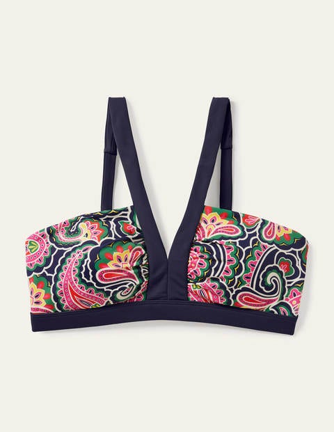 Corsica Bikini Top - French Navy, Summer Paisley Corsica Bikini Top - French Navy, Summer Paisley
