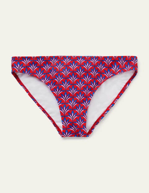 Amalfi Bikinihose - Kirschrot, Palmenblatt Amalfi Bikinihose - Kirschrot, Palmenblatt