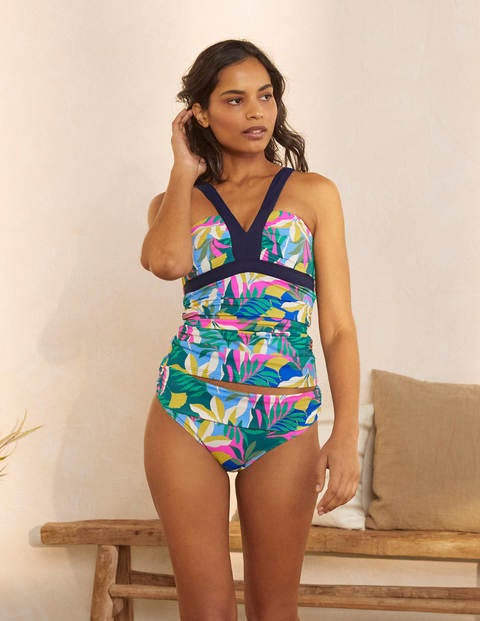 Amalfi Fold Over Bottoms - Palm Leaf, Tropical Flora Amalfi Fold Over Bottoms - Palm Leaf, Tropical Flora