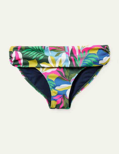 Amalfi Fold Over Bottoms - Palm Leaf, Tropical Flora Amalfi Fold Over Bottoms - Palm Leaf, Tropical Flora
