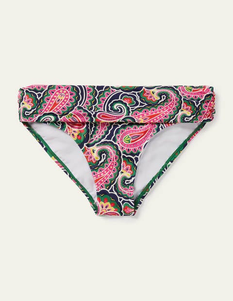Bas de bikini Amalfi à revers - Bleu marine foncé, motif Summer Paisley Bas de bikini Amalfi à revers - Bleu marine foncé, motif Summer Paisley