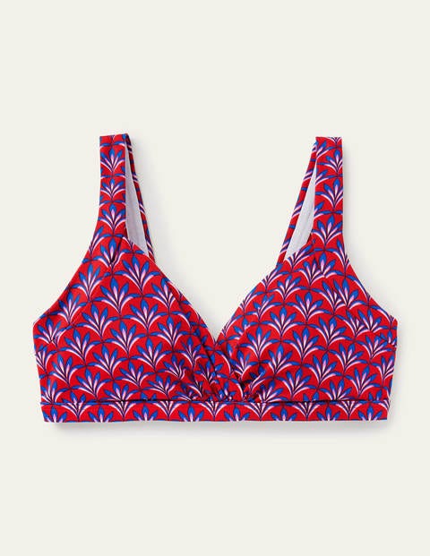 Talamanca Bikini Top - Red, Palm Petal Talamanca Bikini Top - Red, Palm Petal