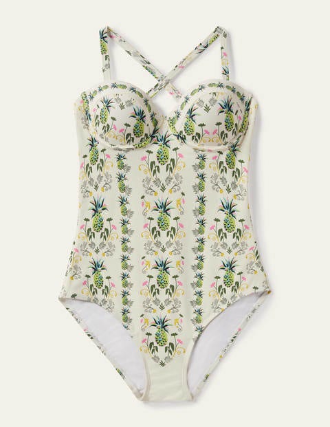 Cassis Cup-size Swimsuit - Ivory, Pineapple Paradise Cassis Cup-size Swimsuit - Ivory, Pineapple Paradise