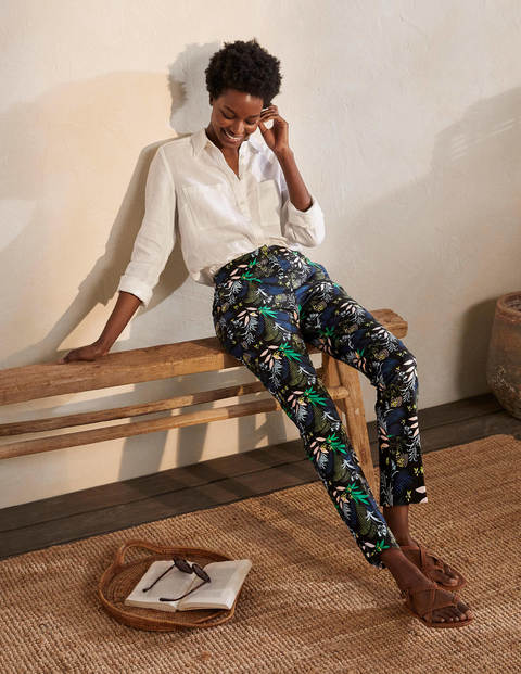 Richmond 7/8 Trousers - Black, Safari Fern Richmond 7/8 Trousers - Black, Safari Fern