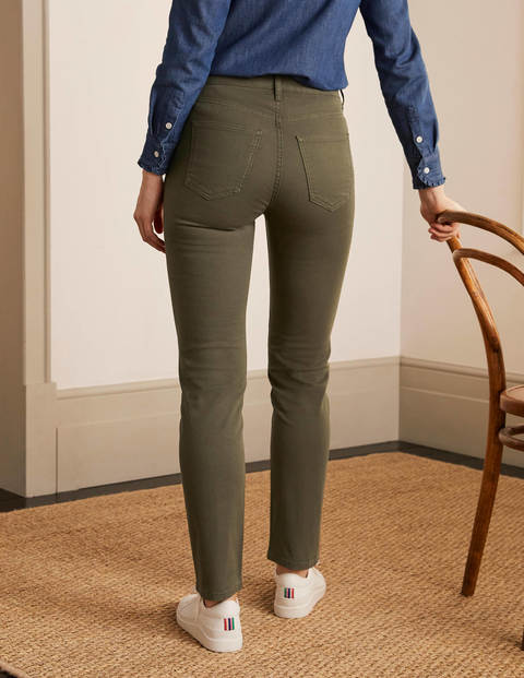 Schmale Jeans mit geradem Bein - Khaki Schmale Jeans mit geradem Bein - Khaki