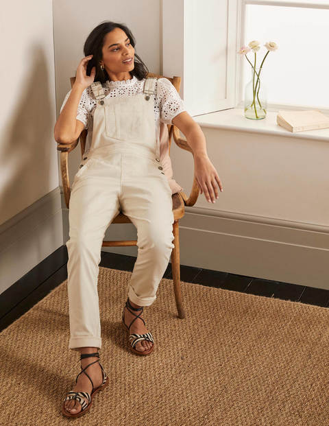 Girlfriend Overalls - Ecru Girlfriend Overalls - Ecru