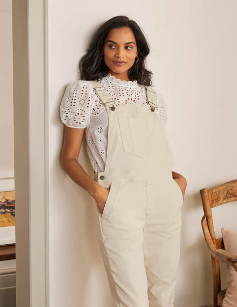 Girlfriend Overalls - Ecru Girlfriend Overalls - Ecru