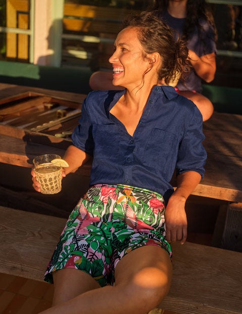 Danby Pull On Shorts - Palm Leaf, Paradise Jungle Danby Pull On Shorts - Palm Leaf, Paradise Jungle