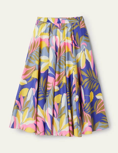 Corinne Full Skirt - Plum Blossom, Tropical Flora Corinne Full Skirt - Plum Blossom, Tropical Flora