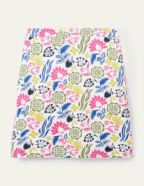 Mini-jupe Danby à enfiler - Ivoire, motif Garden Tropic multi Mini-jupe Danby à enfiler - Ivoire, motif Garden Tropic multi