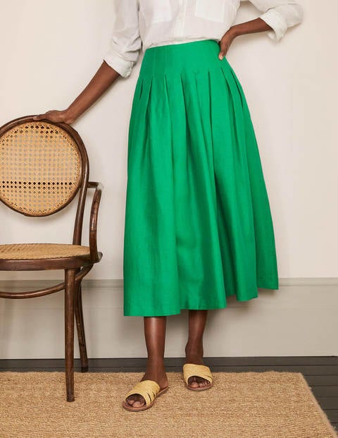 Lydia Linen Pleated Skirt - Sapling Lydia Linen Pleated Skirt - Sapling