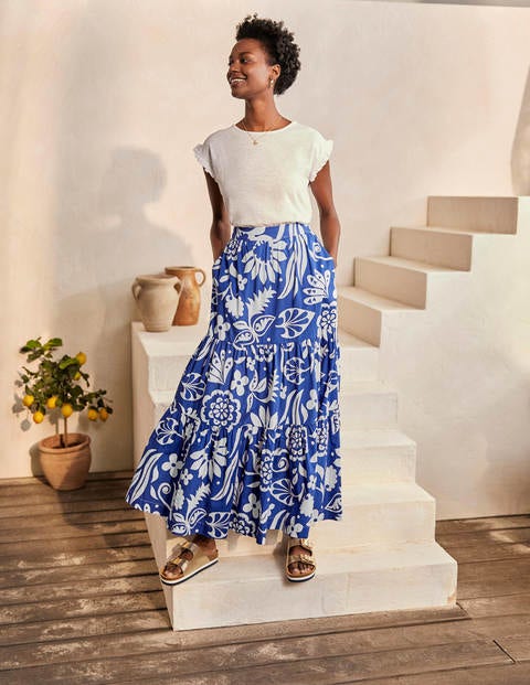 Lorna Tiered Maxi Skirt - Summit, Garden Tropic Lorna Tiered Maxi Skirt - Summit, Garden Tropic