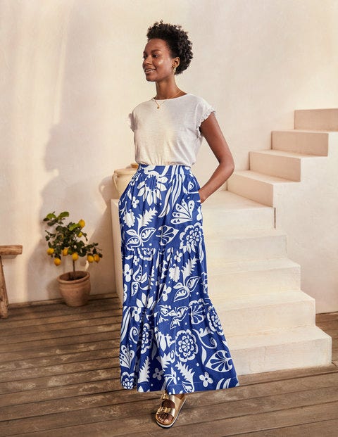Lorna Tiered Maxi Skirt - Summit, Garden Tropic Lorna Tiered Maxi Skirt - Summit, Garden Tropic