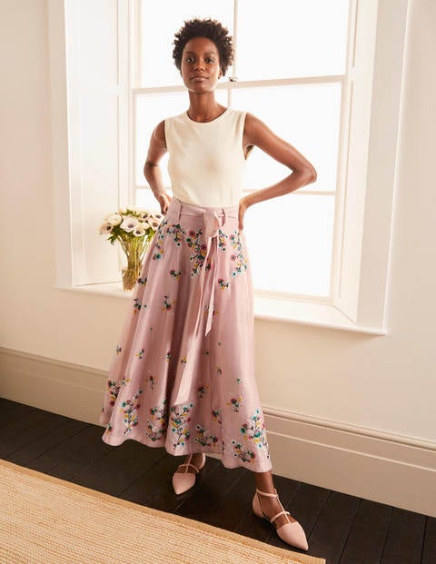 Cara Embroidered Skirt - Milkshake Cara Embroidered Skirt - Milkshake