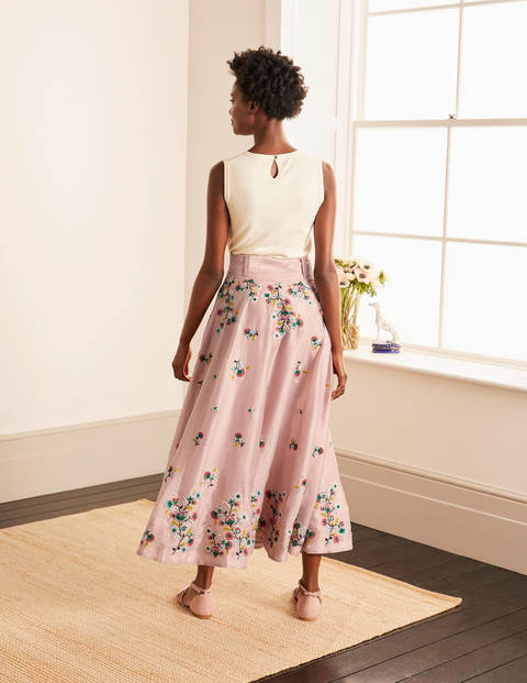 Cara Embroidered Skirt - Milkshake Cara Embroidered Skirt - Milkshake