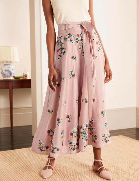 Cara Embroidered Skirt - Milkshake Cara Embroidered Skirt - Milkshake