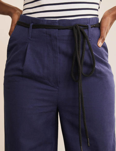 Portree Belted Pants - Navy Portree Belted Pants - Navy