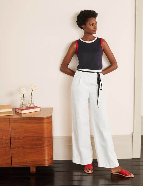 Portree Belted Pants - White Portree Belted Pants - White